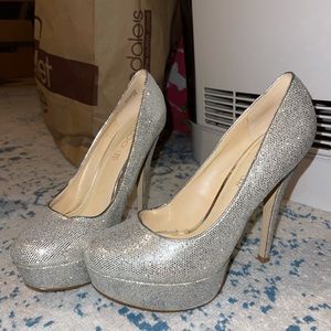 Aldo silver heels